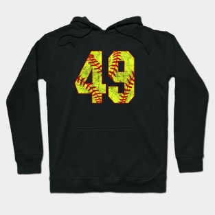 Fastpitch Softball Number 49 #49 Softball Shirt Jersey Uniform Favorite Player Biggest Fan Hoodie